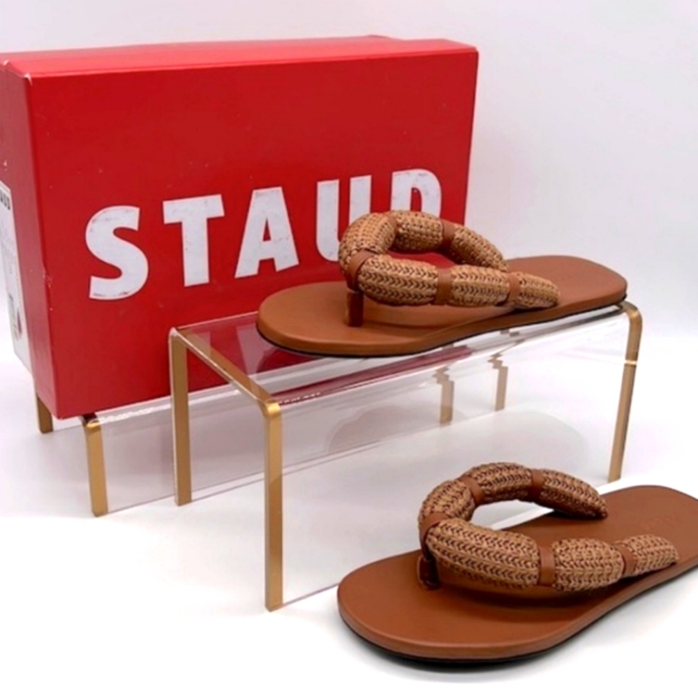 Staud Raffia Sierra Sandals Brand New Sz 40 Dust Bag Included